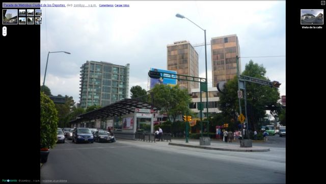Estación de Metrobús Ciudad de los Deportes | Insurgentes Sur | Conjunto Condominios Gemelos de Oro.